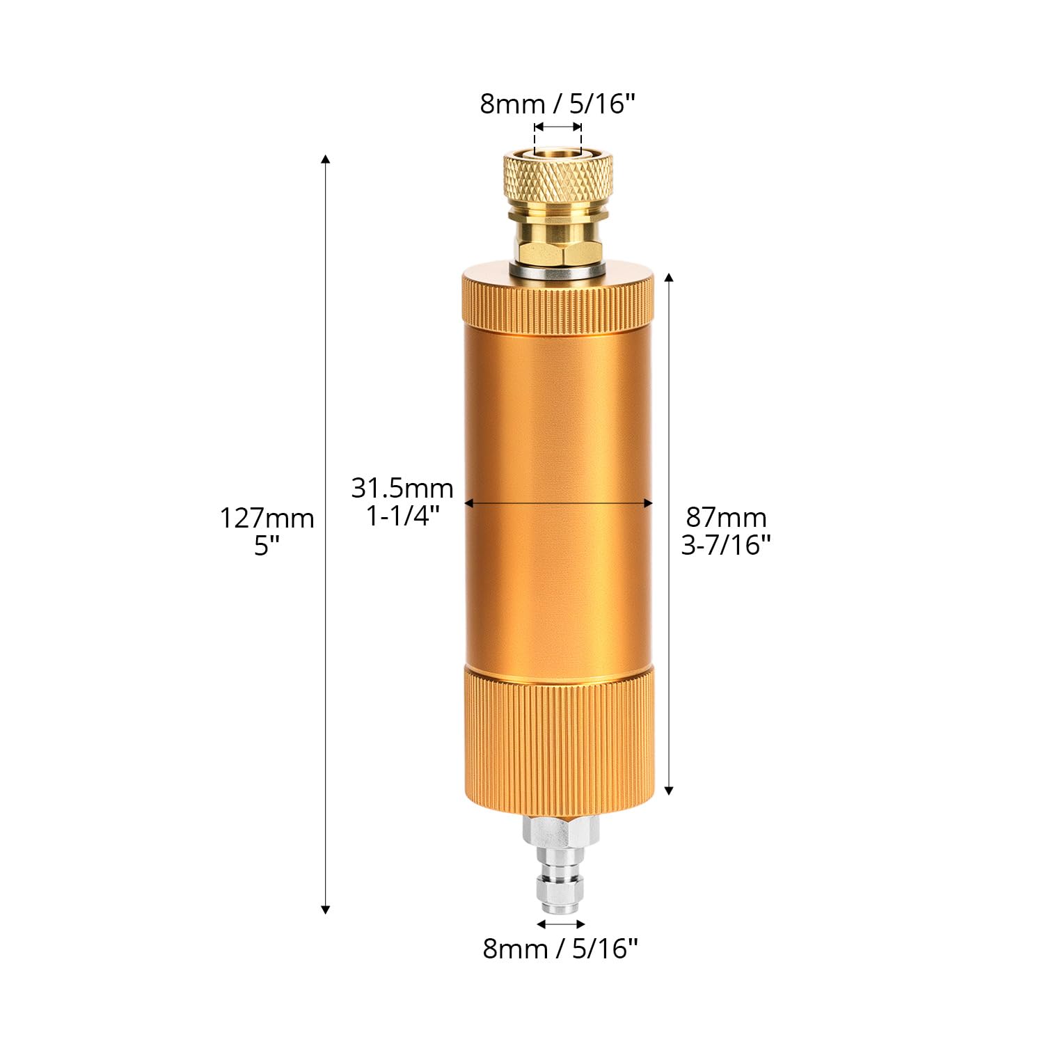 QWORK 30Mpa Oil Water Separator, Hand Pump 4500Psi Air Filter High